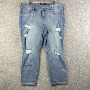 Torrid Jeans Womens 22W Light Wash Crop Jeggings Stretch Cloud 9 Denim 3-Button